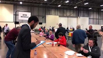 Orton Waterville ballot papers are being counted