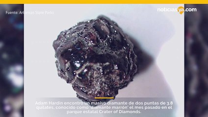Un hombre encuentra un gran diamante marrón en el parque estatal de Arkansas.