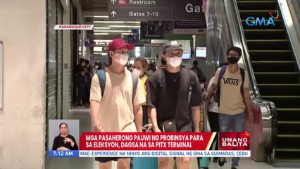 Mga pasaherong pauwi ng probinsya para sa eleksyon, dagsa na sa PITX terminal | UB