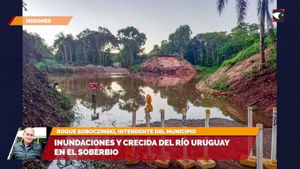 Inundaciones y crecida del río Uruguay en El Soberbio