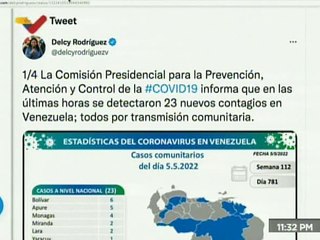 COVID-19 | Venezuela registró 23 casos comunitarios y 515.871 personas recuperadas