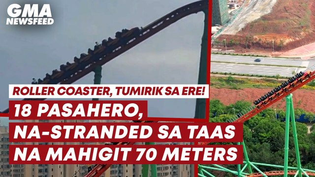 Roller coaster sa China, tumirik sa ere! | GMA News Feed