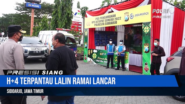 Kapolresta Sidoarjo Pantau Situasi Lalu Lintas di Rest Area KM 753 Tol Sidoarjo - Surabaya