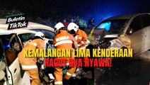Kemalangan lima kenderaan ragut dua nyawa!