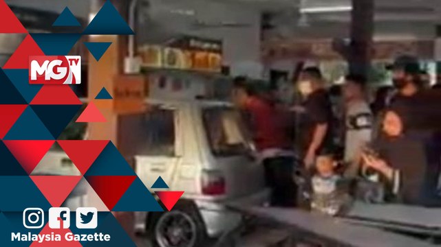 MG Viral : Enam Pelanggan Cedera, Kereta Rempuh Restoran