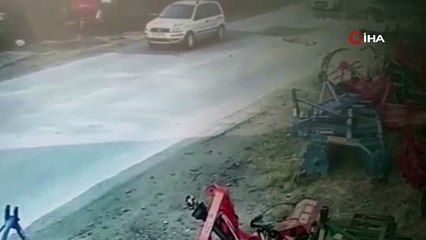 Görüntüler Bursa'dan... Son anda kurtuldu