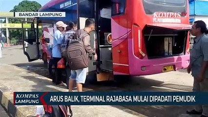 Arus Balik, Terminal Rajabasa Mulai Dipadati Pemudik