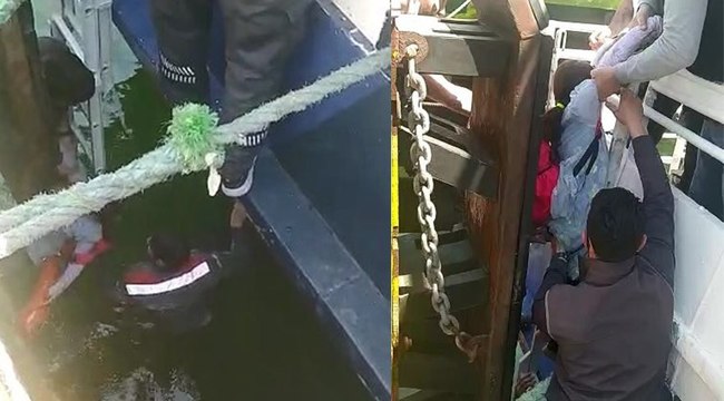 Feribottan inen 8 yaşındaki çocuk denize düştü