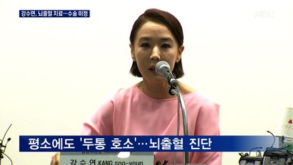 뇌출혈로 쓰러진 배우 강수연, 의식 없어…"경과 보고 수술 결정"