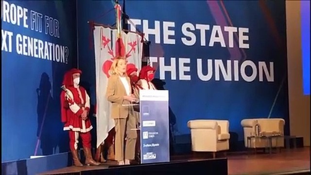 L'Unione Europea non è mai stata così forte : crisi Ucraina, le parole di Metsola a Firenze