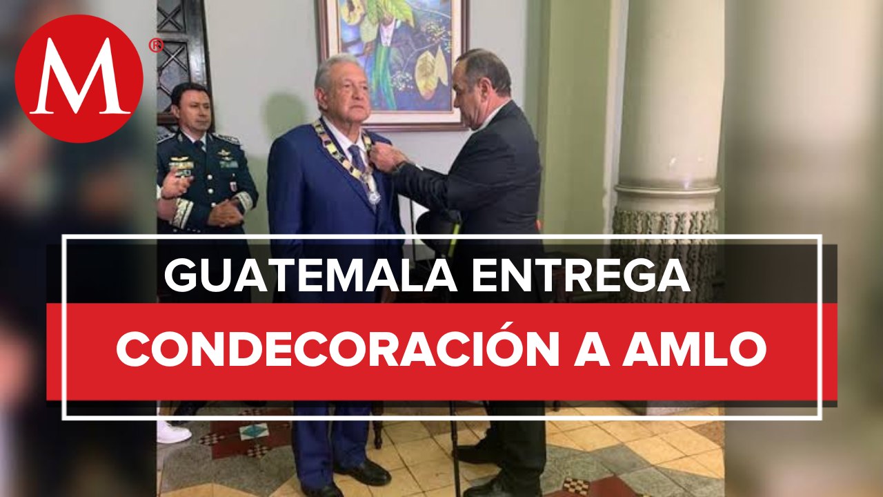 Presidente de Guatemala entrega a AMLO Condecoración de la Orden del Quetzal