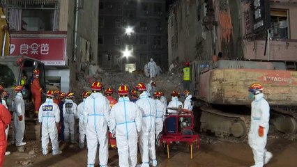 Rescue work wraps up after China building collapse, with 10 people pulled alive from the rubble