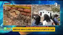 Colegio a punto de caer: niños continúan en clases virtuales por mal estado del local