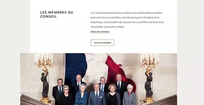 La rubrique La Constitution sur le site du Conseil