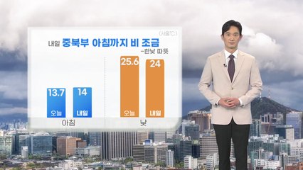 [날씨] 내일 중북부 아침까지 비 조금...한낮 따뜻 / YTN