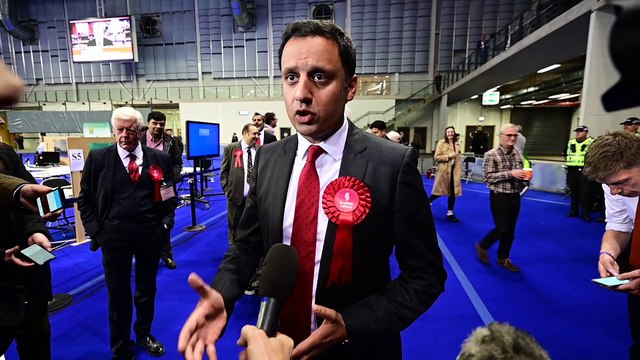 Scottish Labour leader Anas Sarwar arrives at the Glasgow count