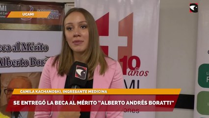 Se entregó la beca al mérito “Alberto Andrés   Boratti”