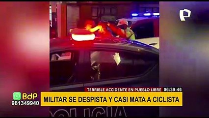 Pueblo Libre: militares atropellan a ciclista, se dan a la fuga pero son capturados