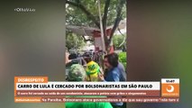 Carro de Lula é cercado por bolsonaristas em Campinas-SP. Os manifestantes cercaram o carro na saída de um condomínio e atacaram o petista com gritos e xingamentos