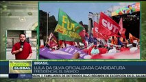 Lula da Silva oficializa su candidatura el sábado con miras a comicios de octubre