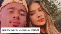 Nasceu? Gabriel de Jesus acompanha namorada, grávida da 1ª filha, em hospital. Foto!