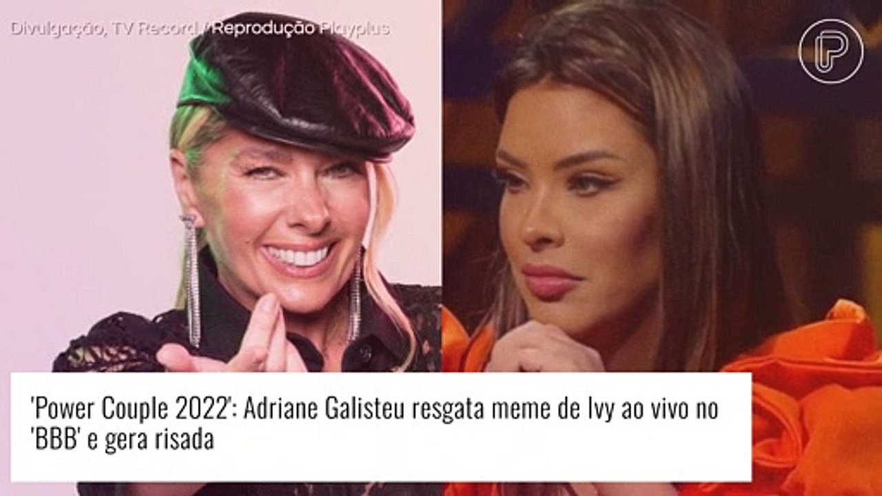 'Power Couple Brasil' e 'BBB' juntos? Adriane Galisteu resgata meme ao vivo e participante reage. Veja!