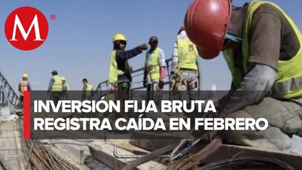 Inversión fija bruta cae 3% en febrero a tasa mensual