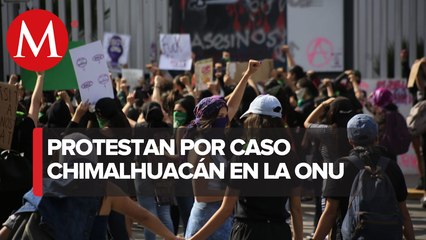 Feministas realizan protesta por caso de abuso policial en Chimalhuacán; CDMX