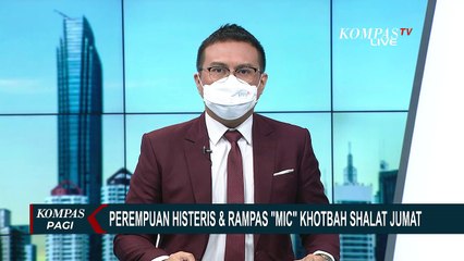 Detik-detik Seorang Perempuan Histeris Naik ke Mimbar dan Rebut Mic Khotib saat Salat Jumat!