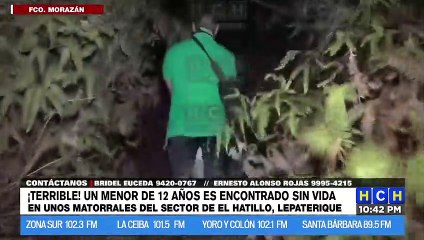 ¡Hallan muerto a un menor de edad en Lepaterique, Francisco Morazán!