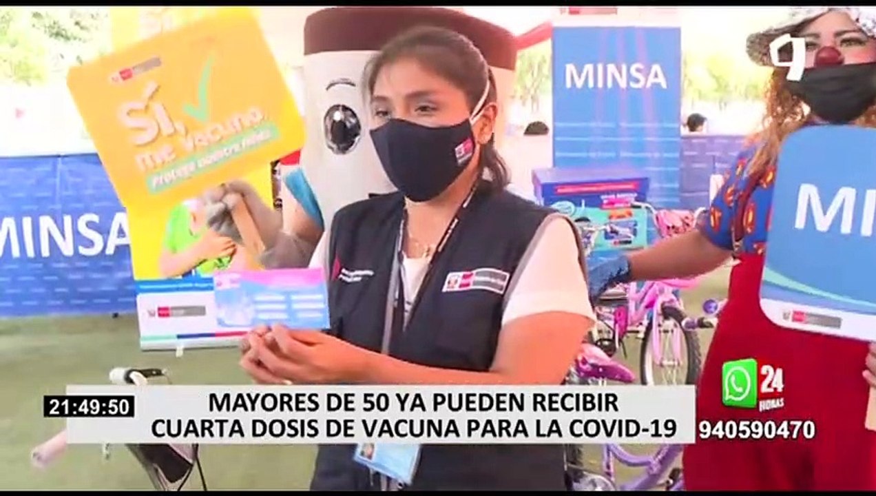 Covid-19: Minsa inicia vacunación de la cuarta dosis para personas mayores de 50 años