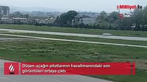 Ölüme böyle gittiler! Bursa'da hayatlarını kaybeden pilotların son görüntüleri ortaya çıktı