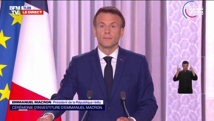 Emmanuel Macron: "Ce peuple nouveau, différend d'il y a cinq ans, a confié à un président nouveau un mandat nouveau"