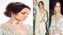 Kangana Ranaut ने ईद पार्टी में पहना था  आइवरी कलर का शरारा सूट, ये है Dress की कीमत | FilmiBeat