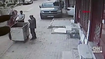Çöp konteynerini böyle çaldılar
