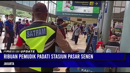 Arus Balik Lebaran 2022, Ribuan Pemudik Tiba di Stasiun Kereta Api Pasar Senen