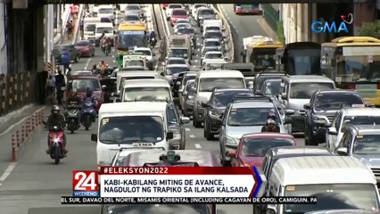 Kabi-kabilang miting de avance, nagdulot ng trapiko sa ilang kalsada | 24 Oras Weekend