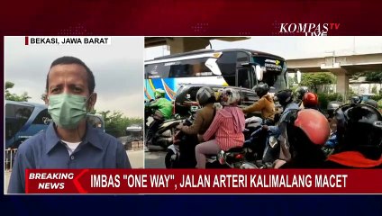 Tak Punya Pilihan Karena One Way, Terjadi Penumpukan Kendaraan di Jalan Arteri Kalimalang!