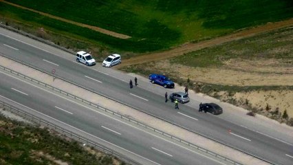 Kütahya'da helikopter destekli trafik denetimi