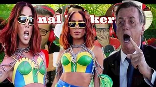 Anitta provoca bolsonaristas com look no Coachella 'Cores pertencem ao Brasil.