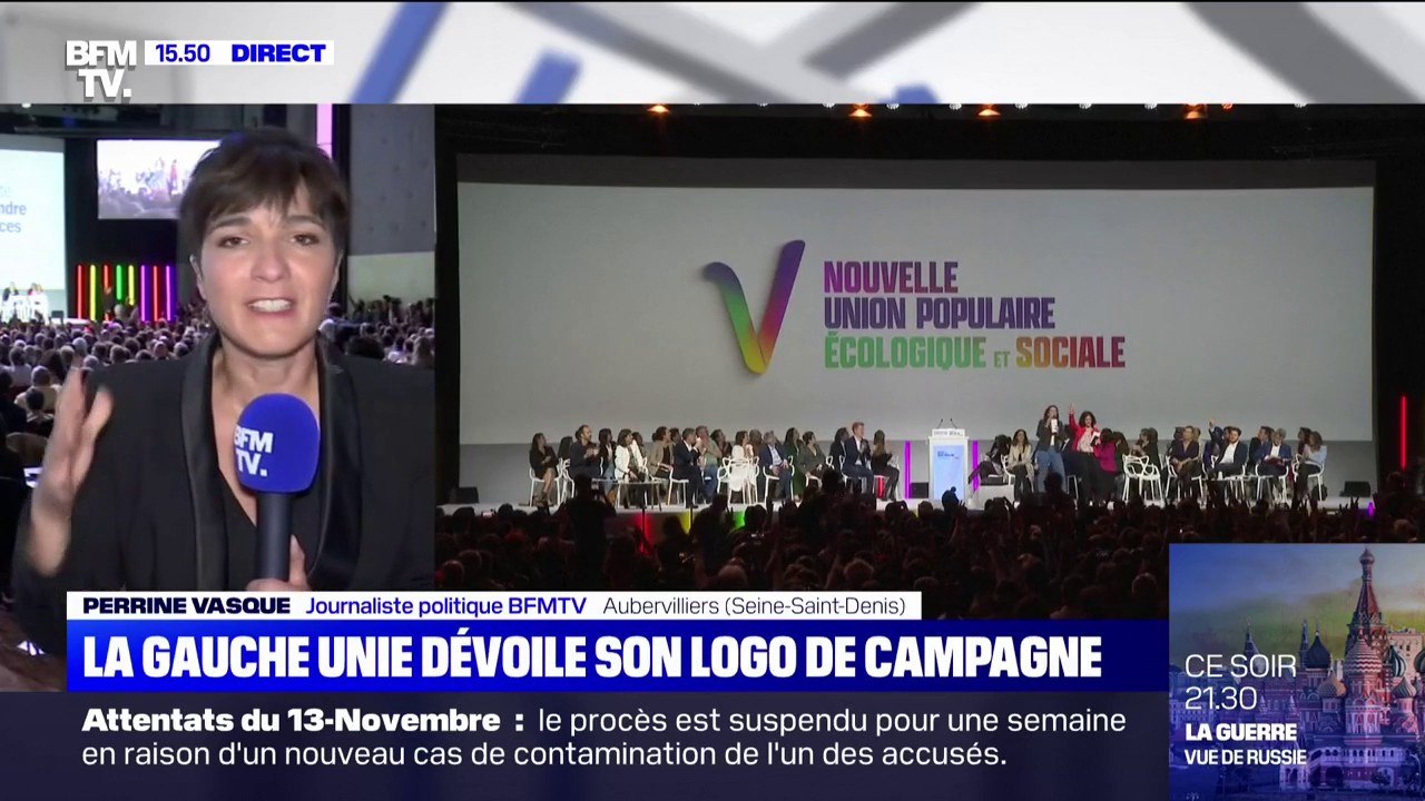 Le "V" de la victoire, nouveau logo de la gauche unie pour les élections législatives