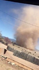 Man Films Huge Dust Devil From Backyard