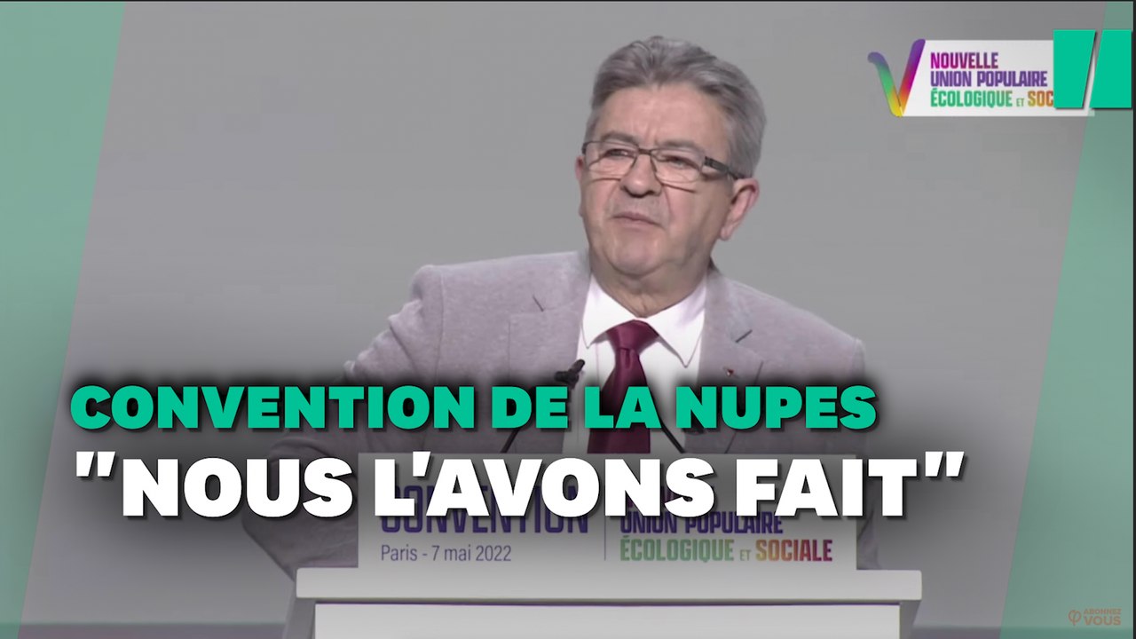 "Nous l'avons fait": à la convention de la NUPES, Mélenchon salue un accord "historique"