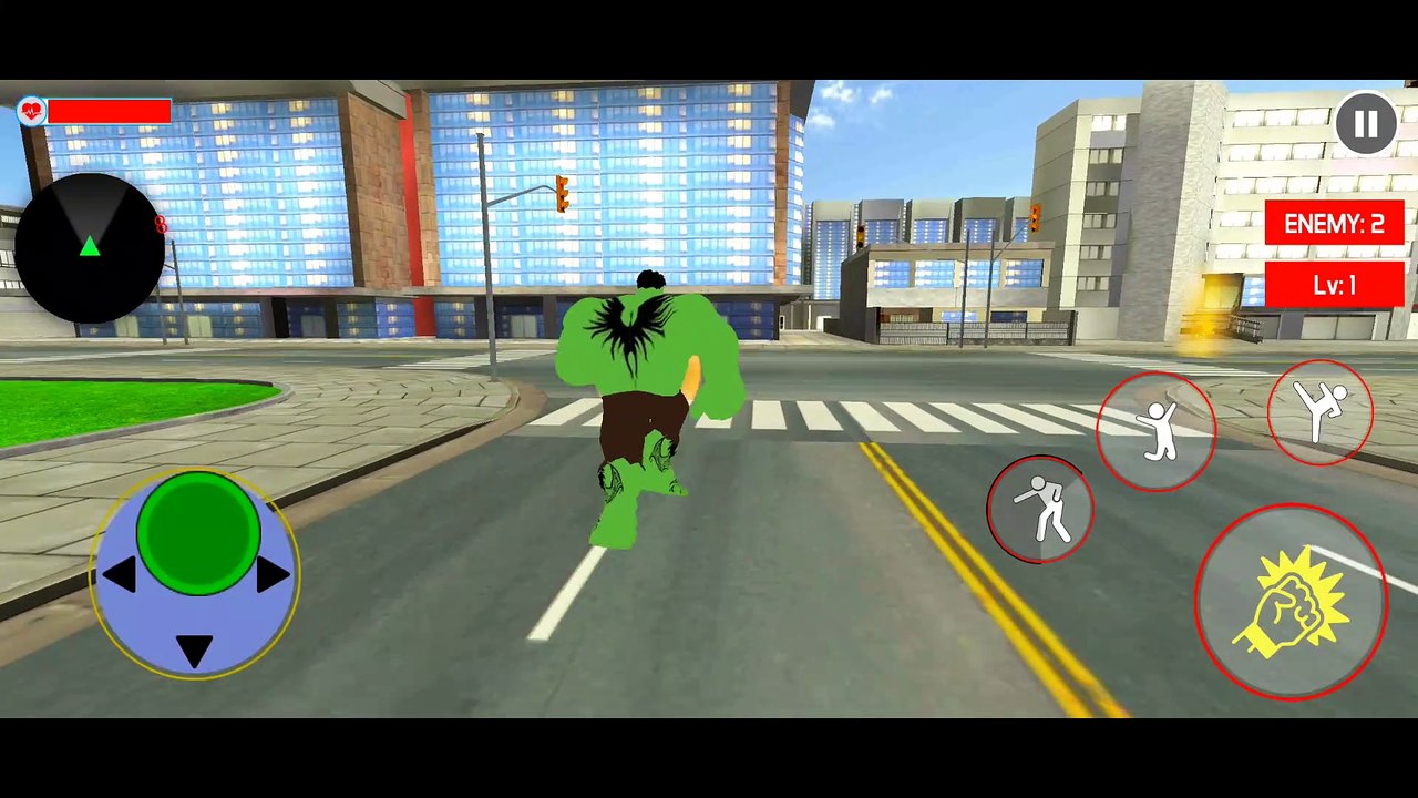 Incredible Green Monster Hulk Battle Hero Miami City Gangster Crime Battle Android Gameplay