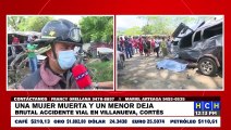 ¡Brutal! Impacto de bus contra varios vehículos deja dos muertos y múltiples heridos en Villanueva, Cortés