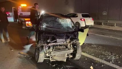 Tırla çarpışan otomobilin sürücüsü yaralandı