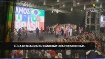 teleSUR Noticias 14:30 07-05: Lula da Silva oficializa su candidatura presidencial