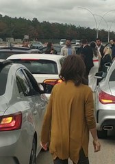 Düğün konvoyundakiler yolu kapatıp, havaya ateş açtı: 1 gözaltı