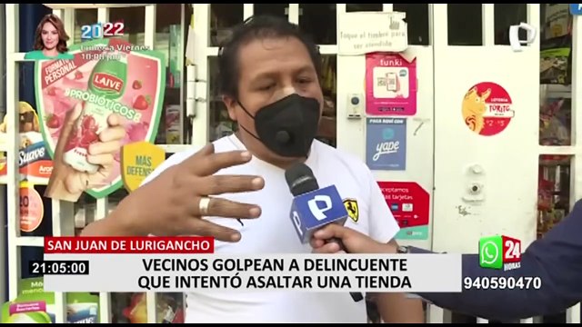 SJL: vecinos atrapan y golpean a ladrón que robó dinero, pero cómplice huye con el botín