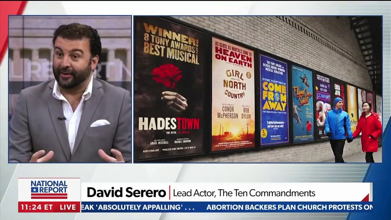 David Serero on NewsMax TV for "The Ten Commandments, The Musical" - National Report - US Television (2022)